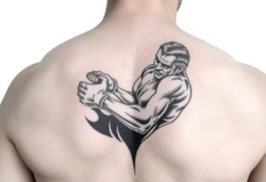 Wrestling tattoo on arm tattoo idea