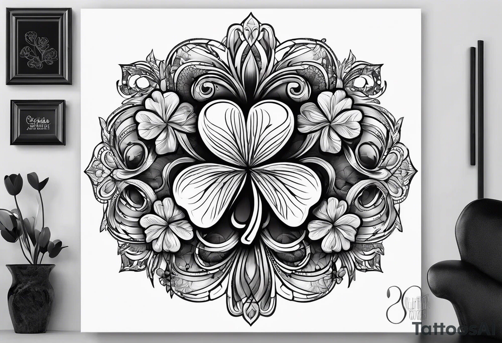 Four leaf clover tattoo idea