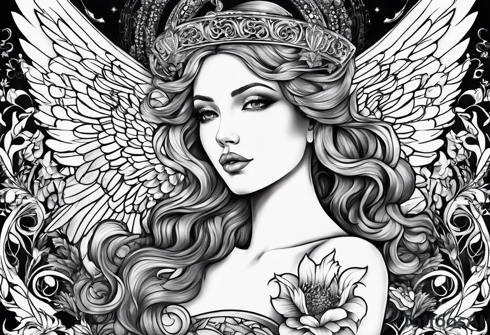 . angel tattoo idea
