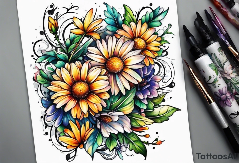 Daisy chain tattoo idea