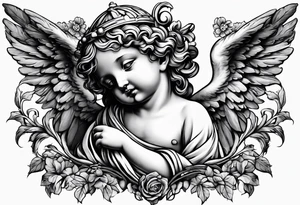 renaissance style cherub tattoo tattoo idea