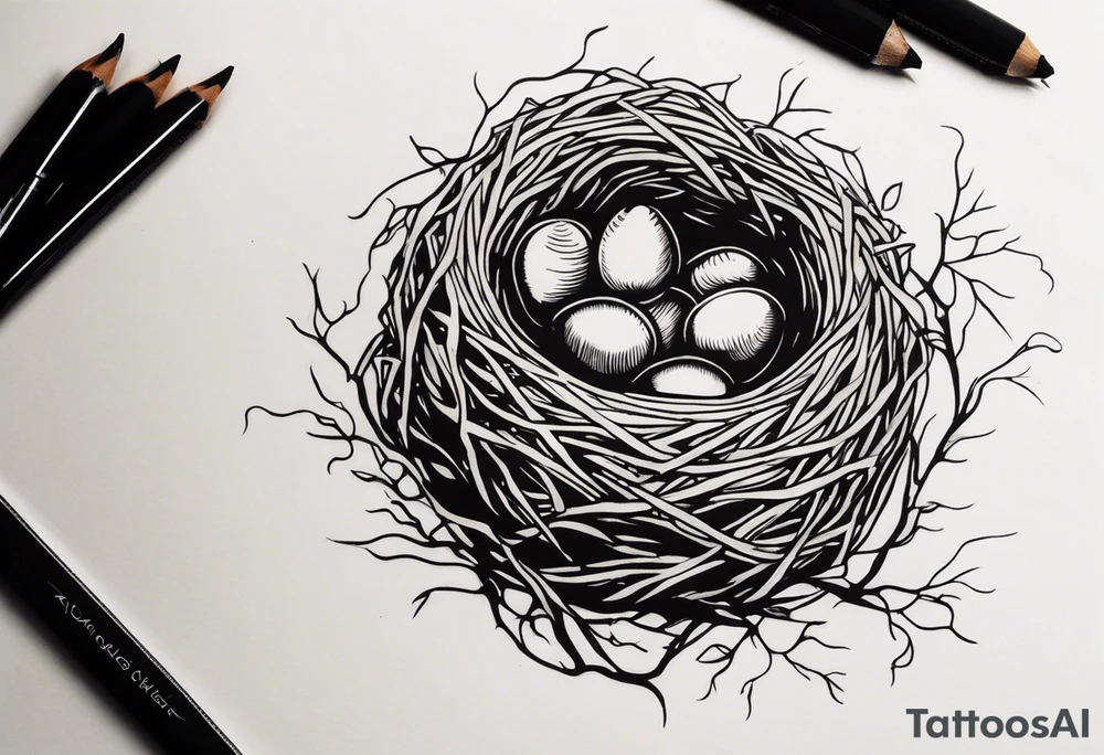 BIRD NEST tattoo idea