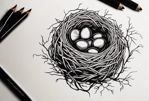 BIRD NEST tattoo idea
