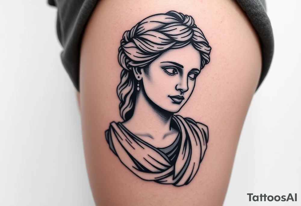 greek sculture 
female tattoo idea