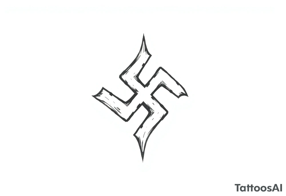 generate me swastika tattoos that the aryan brotherhood would use. tattoo idea