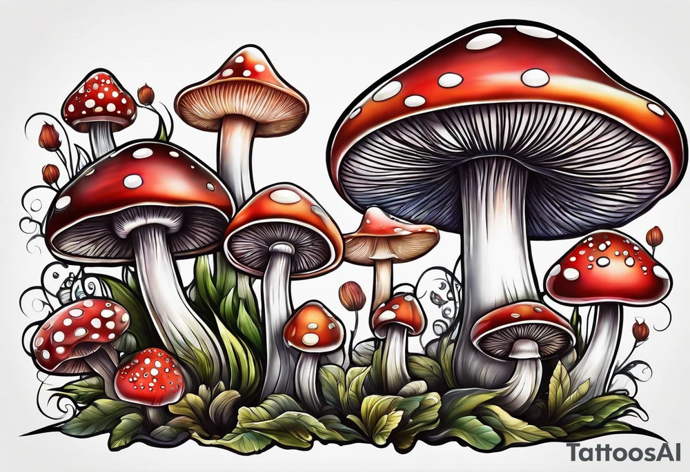 "Graceful Mushrooms" tattoo idea