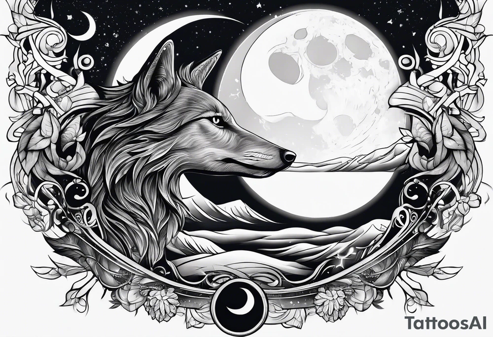 sacred moon tattoo idea