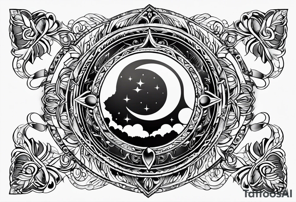 sacred moon tattoo idea