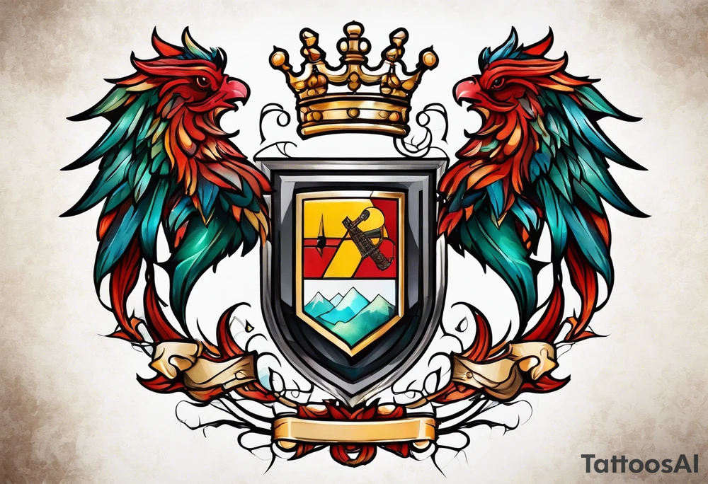 Prentice Family Crest tattoo idea