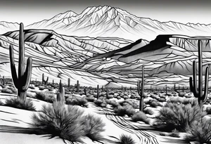 Arizona Trail through dessert tattoo idea