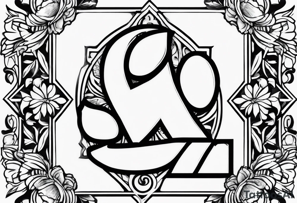 Letter L and C with Dogpaw tattoo idea