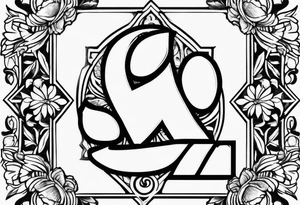 Letter L and C with Dogpaw tattoo idea