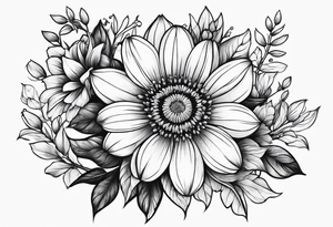 wildflower,half sleeve tattoo idea
