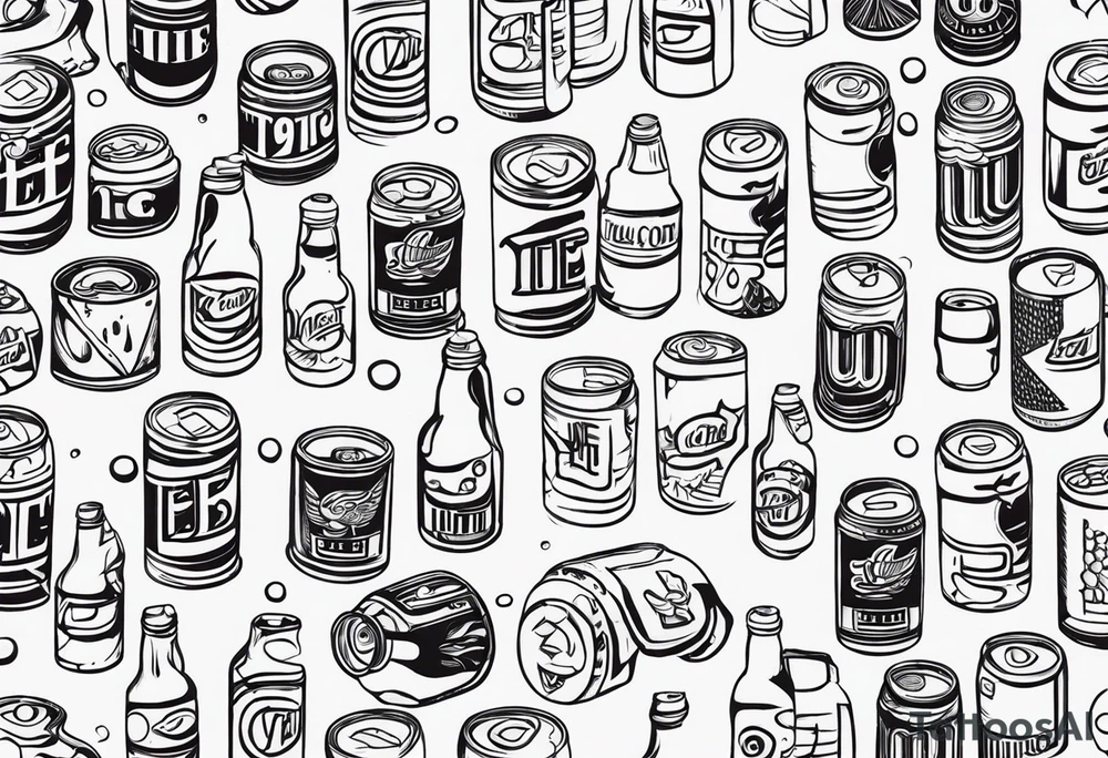 beer can tattoo idea