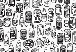 beer can tattoo idea