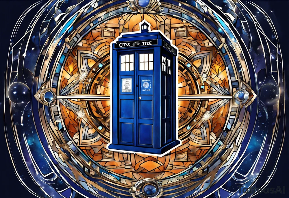 tardis in time vortex tattoo idea