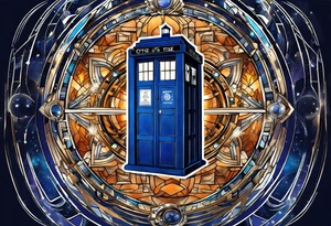 tardis in time vortex tattoo idea