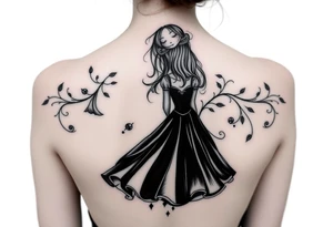 Dark Alice in wonderland tattoo idea
