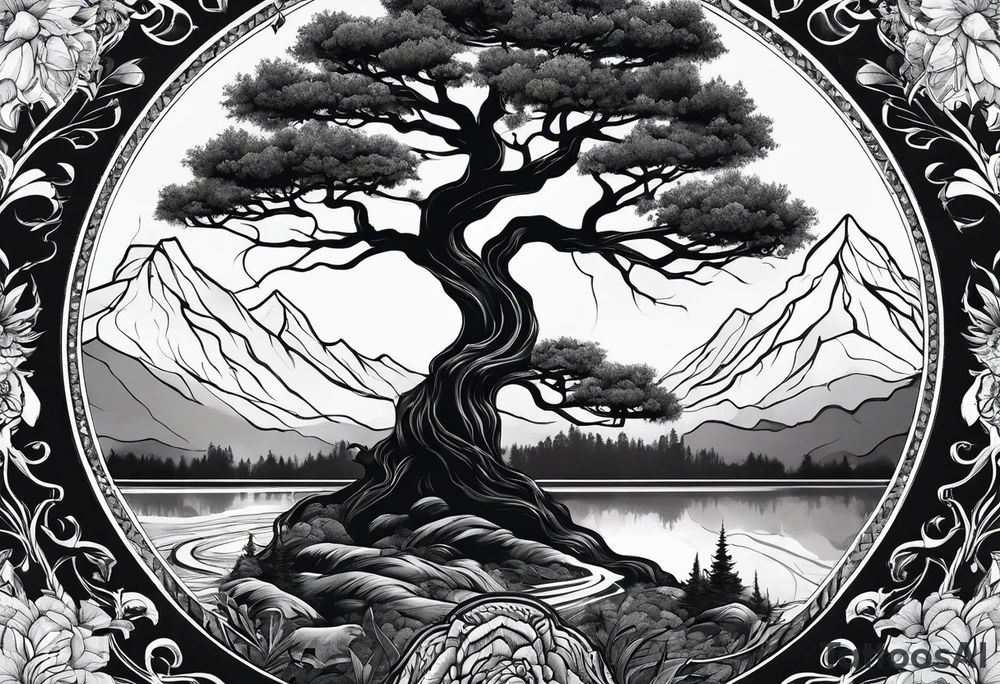 concept design, trees, tattoo idea