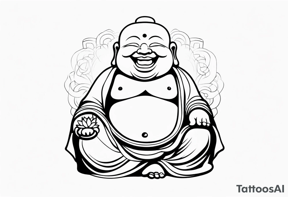 laughing Buddha tattoo idea