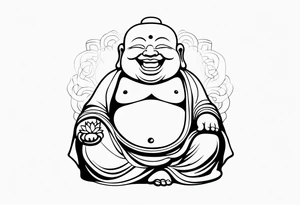 laughing Buddha tattoo idea