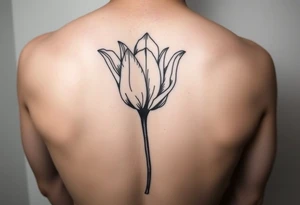 Long steamed tulip tattoo idea