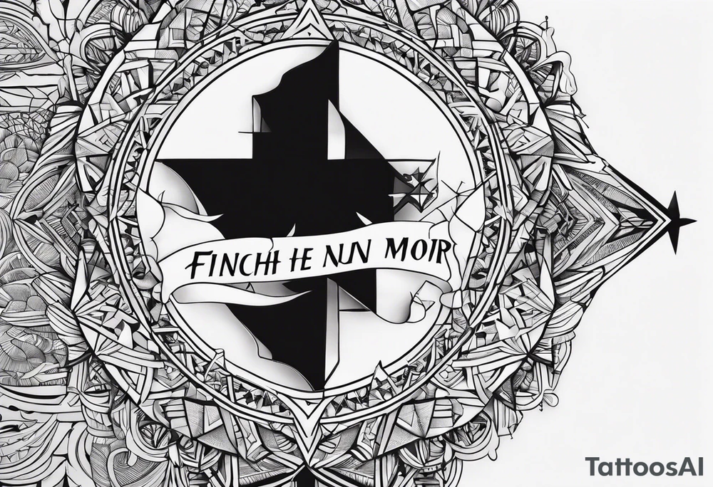 I want the writing "finché nun se mor rir semp" tattoo idea