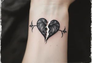 A Polaroid photo of a heart being torn, edges fading into grayscale, symbolizing memories that can’t be erased. tattoo idea