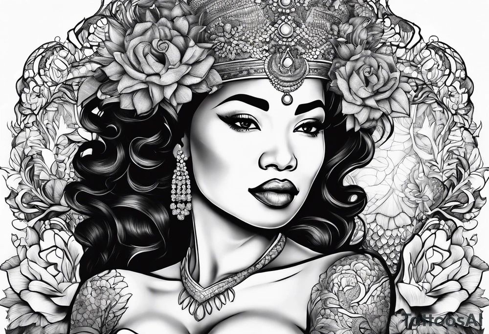  Mandela, mermaid tattoo idea | TattoosAI