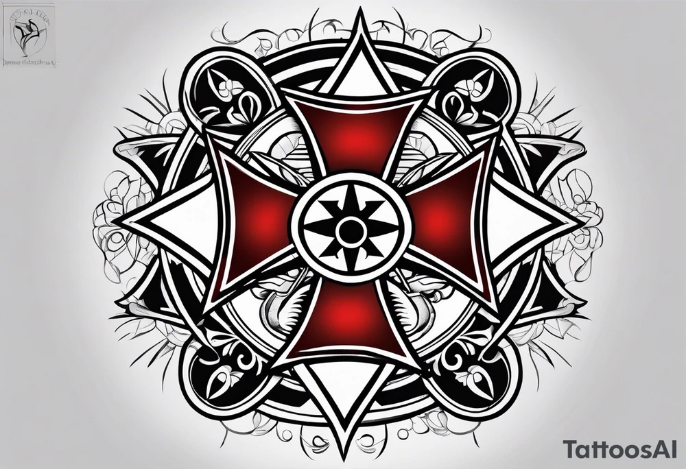 Maltese cross tattoo idea