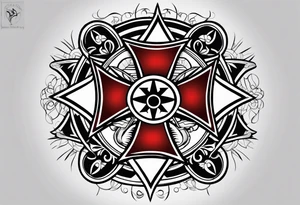 Maltese cross tattoo idea