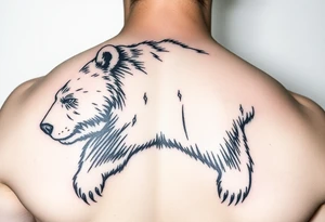 powerful majestic grizzly bear tattoo idea