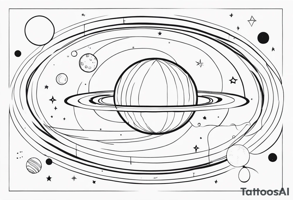 Cosmic Planetary System tattoo idea