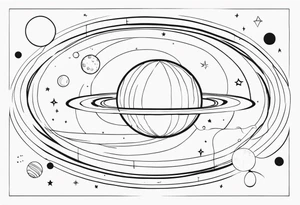 Cosmic Planetary System tattoo idea