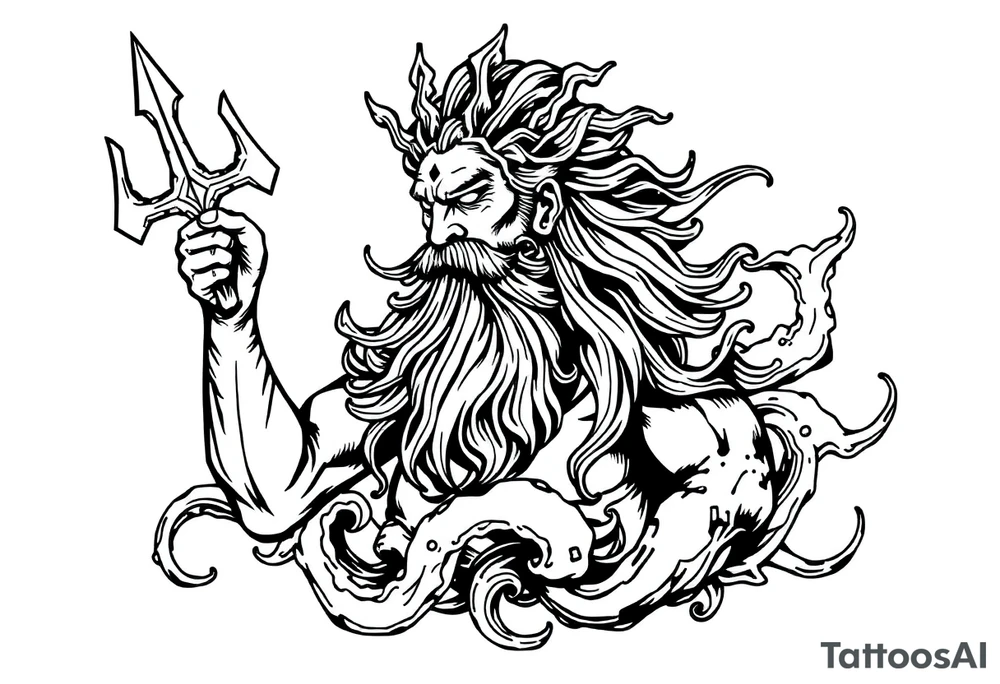 god of sea tattoo idea