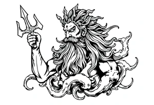 god of sea tattoo idea