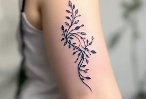 Cursive 25.02.1999 flowing along the spine in cool gray with a hint of icy blue. tattoo idea