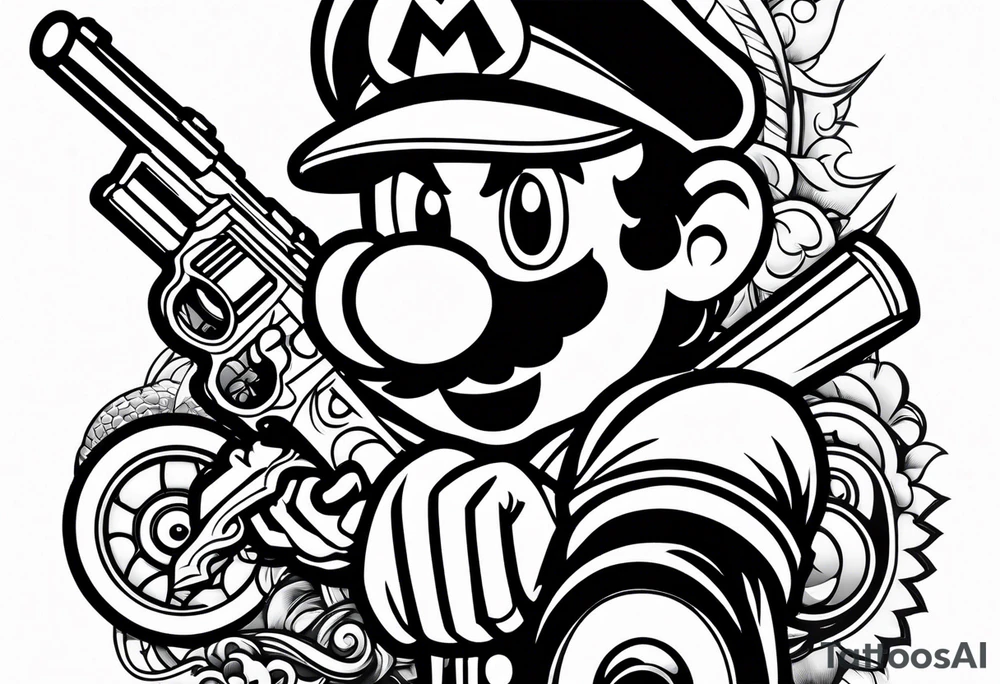 Mario riding bullet tattoo idea