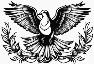 a dove and a grenade tattoo idea