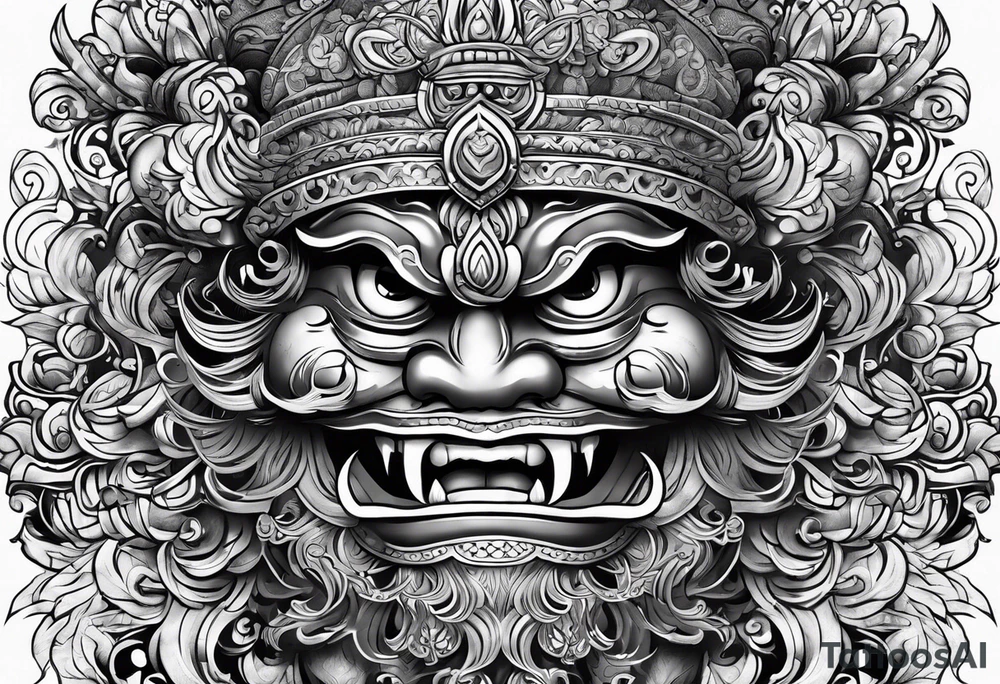 Balanise Barong tattoo idea