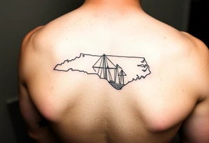 line tattoo of the outer banks north carolina tattoo idea