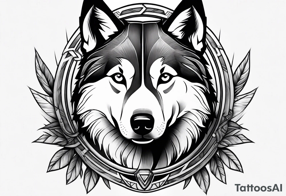 Chain saw husky tattoo idea