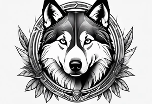 Chain saw husky tattoo idea