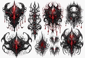 Blood
Tendrils
Black
Pattern
Monster
Gothic tattoo idea