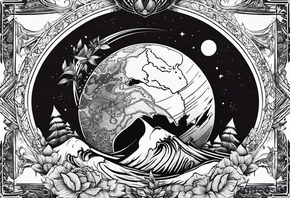 Earth tattoo idea