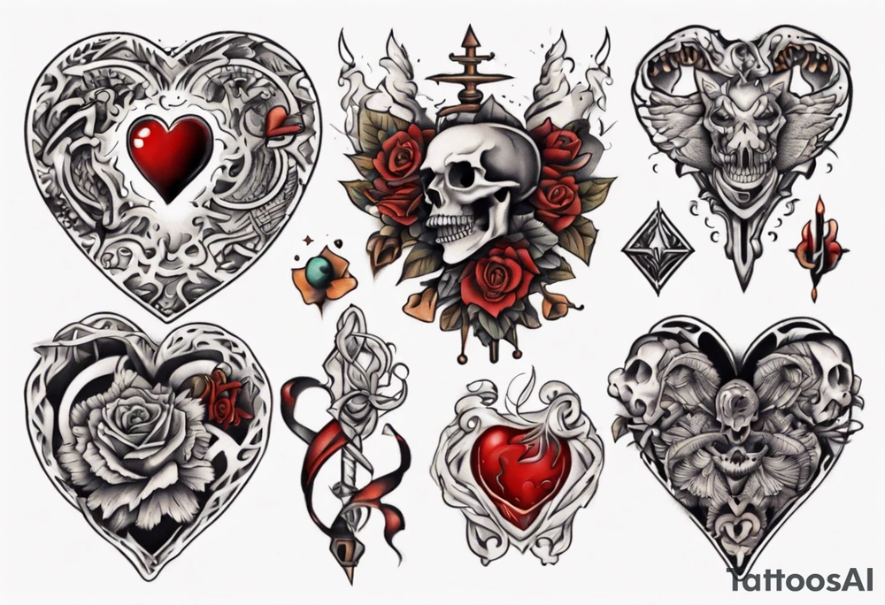 a tattoo on his heart tattoo idea