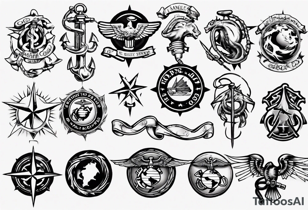 God, family, Marine Corps tattoo idea