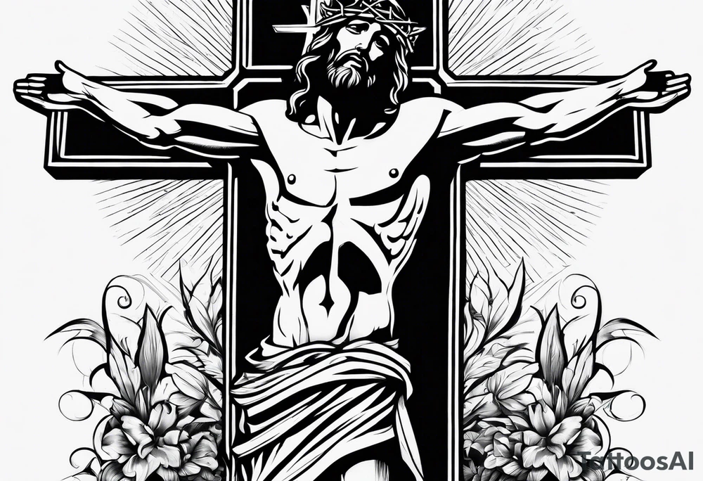 Jesus on the cross tattoo idea