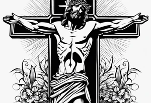 Jesus on the cross tattoo idea