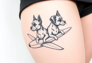 two dogs on an airplane tattoo idea